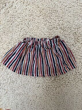 Mabo Striped Multi-Color Elastic Waist Kids Skirt